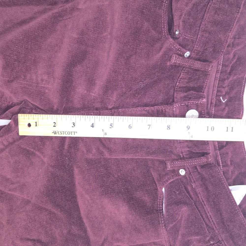 Levi's 505 Corduroy Pants Women 10M W30 L32 Burgundy Excellent Straight Leg - Picture 4 of 13